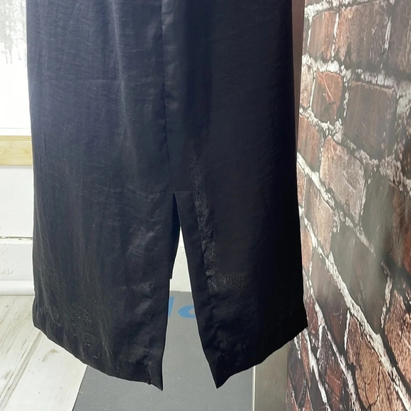 AHLENS SWEDEN Dress V Neck Cocktail Party Maxi Black Size 40 Medium - Picture 7 of 16